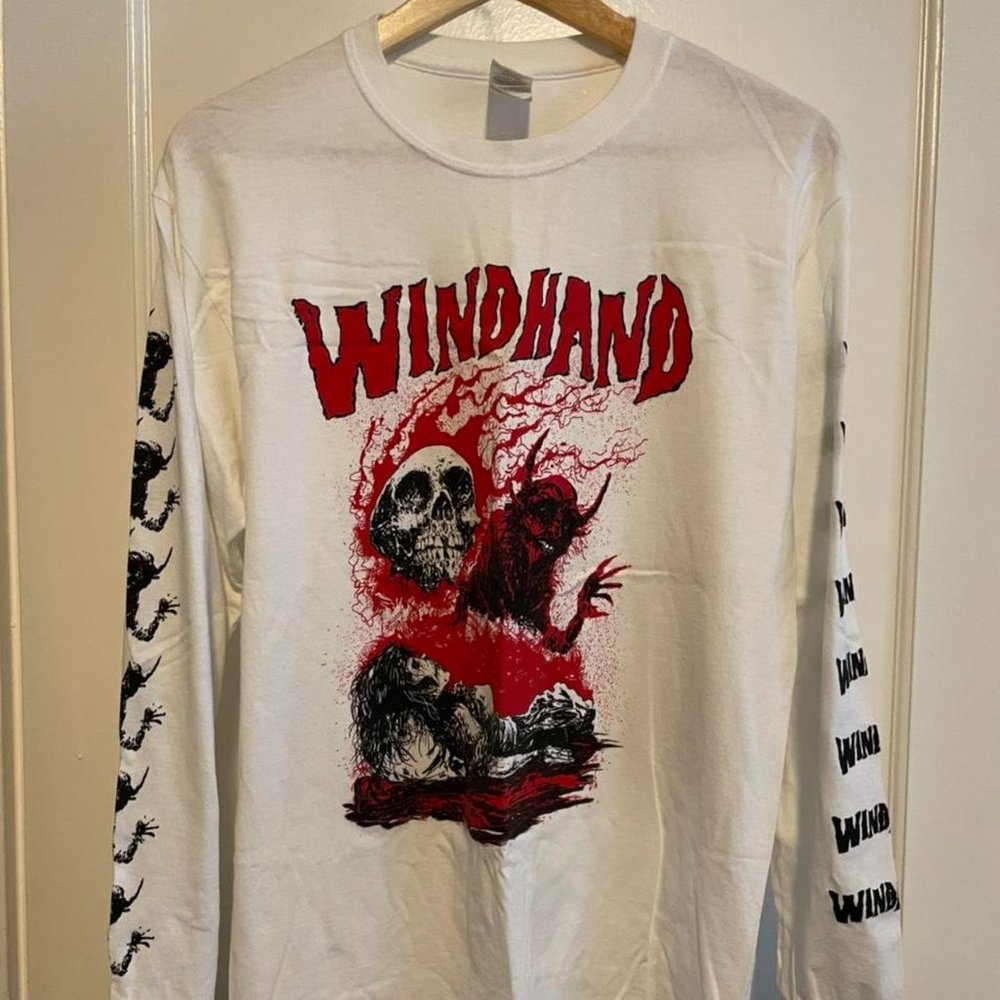 Windhand Long Sleeve T-Shirt (Auth. Merch) | Medium | White / Red / Black
